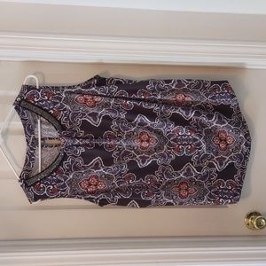 Market & Spruce Sleeveless shirt with beaded neckline, 3X